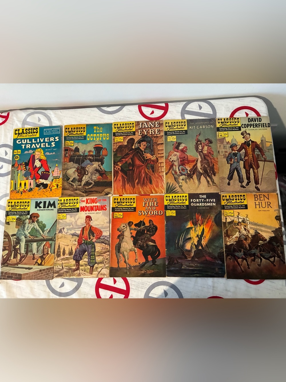 Classic Illustrated Vintage Book Lot - Multicolor Covers
